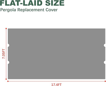 85" x 208" Universal Pergola Replacement Canopy Cover | Waterproof Shade Top - Image 7