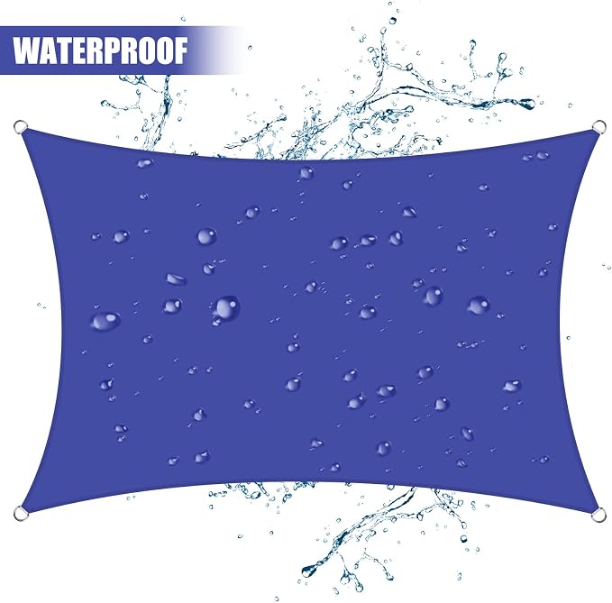 Neween Sun Shade Sail Rectangle Canopy, Waterproof & UV Block Sunshade - Image 2
