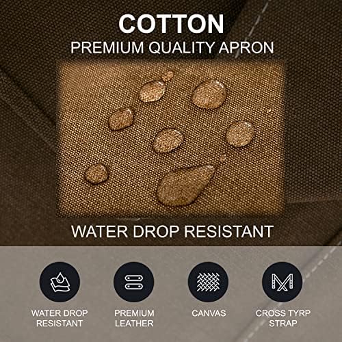 Hongsome Cotton Canvas Cross Back Apron - Image 3