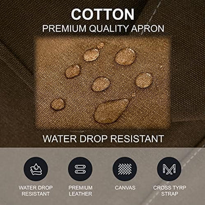 Hongsome Cotton Canvas Cross Back Apron - Image 3