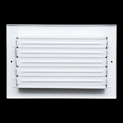 Fits 10x6 Duct Opening Steel Adjustable Air Supply Grille by Handua | Register Vent Cover Grill for Sidewall and Ceiling | White | Outer Dimensions: 11.75" X 7.75"