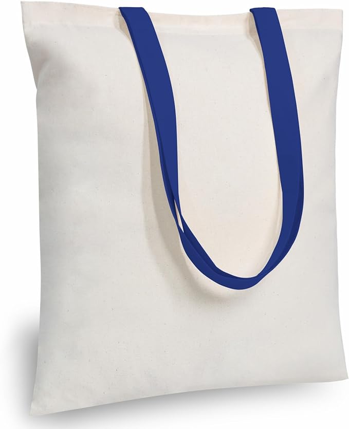 TOPDesign 12-Pack Economical 16"x15" Cotton Tote Bag, Lightweight Medium Reusable Grocery Shopping Cloth Bags, Suitable for DIY, Advertising, Promotion, Gift, Activity