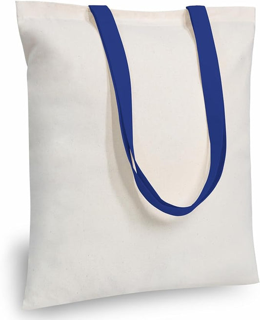 TOPDesign 12-Pack Economical 16"x15" Cotton Tote Bag, Lightweight Medium Reusable Grocery Shopping Cloth Bags, Suitable for DIY, Advertising, Promotion, Gift, Activity