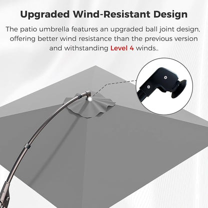 Grand patio 10x10 FT Large Cantilever Square Umbrella - Image 4