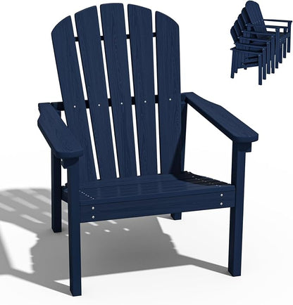 Compact Stackable Adirondack Chairs, All Weather HDPE, All-Weather by nevilywood