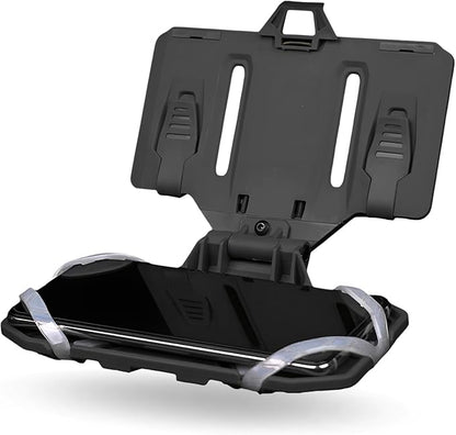 Let Me Be Tactical Plate Carrier Molle Phone Carrier Vest Attachments, Outdoor Universal Foldable Phone Chest Holder, Chest Rig Mount Navigation Board for 4.7"-6.7" Screen (FoldPanel-Black)