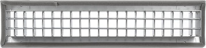 Repa Market 17" x 3" Inch Air Exhaust Grille for Round Ducts - 2 Adjustable Louvre Blades - Galvanized Air Supply Vent Cover - Side Fit Round Surface Canal Ducting from 6.30" to 15.74" Inches
