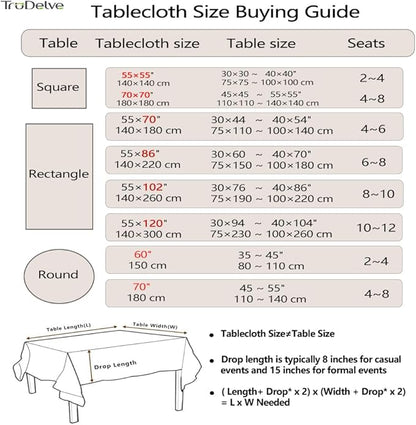 TruDelve Small Round Table Cloth 60 Inch Beige Striped Cloth Tablecloth Boho Fall Round Tablecloths for Outdoor Table Cover (Beige,60",Round)
