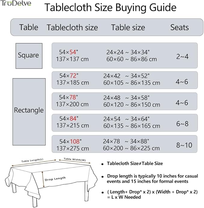TruDelve Heavy Duty Vinyl Tablecloth Plastic Table Cloth Square Tables Waterproof Oilcloth Tablecloths Outdoor Picnic Table Cover (54'' x 54'', Birds-1)