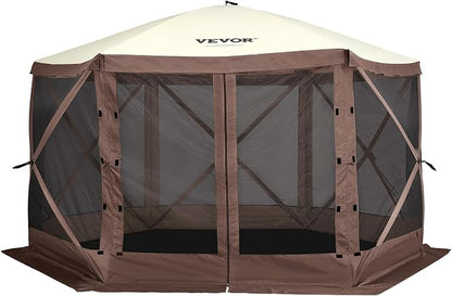 VEVOR Pop Up Gazebo Screen Tent 6 Sided Canopy Sun Shelter - Image 8