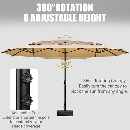 15FT Double-Sided Patio Umbrella - Image 3