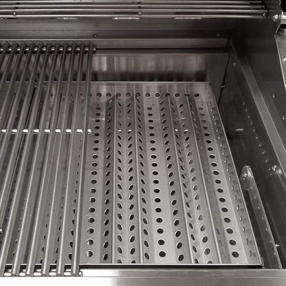 Turbo Charcoal 32 Inch Built-In Stainless Steel BBQ Grill with Charcoal Tray