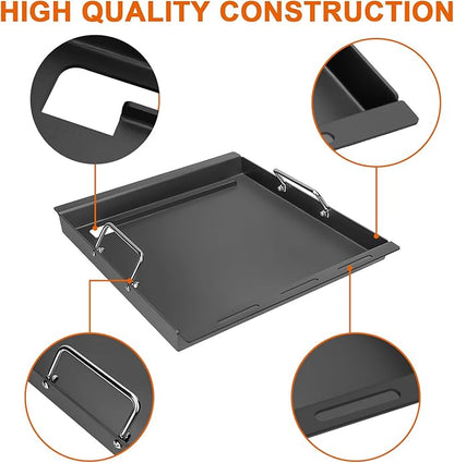 18" Full-Size Griddle Insert for Charbroil Performance 2 Burner 463625219 463625217 463673519 463673017 463673517, Flat Top Griddle for Charbroil Gas Grill, Replacement for G470-0002-W1 G470-0003-W1
