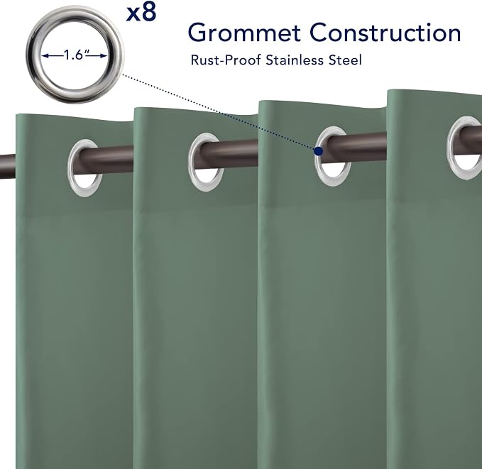 PureFit Outdoor Curtains for Patio Waterproof Weatherproof Outside Curtains | - Image 4