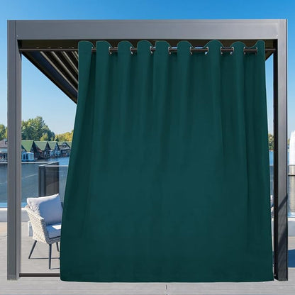 Easy-Going Outdoor Curtains for Patio 1 Panel, 150x84 inch, Teal | Waterproof - Image 3