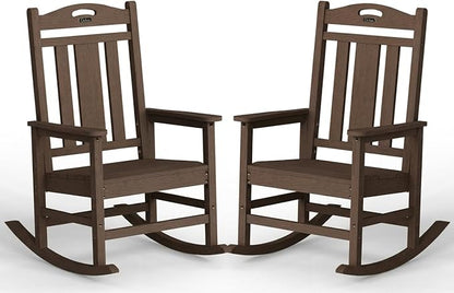 Oversized Outdoor Rocking Chairs, High Back Patio Rockers by CIOKEA