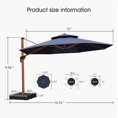 PURPLE LEAF Cantilever Umbrella - Image 8