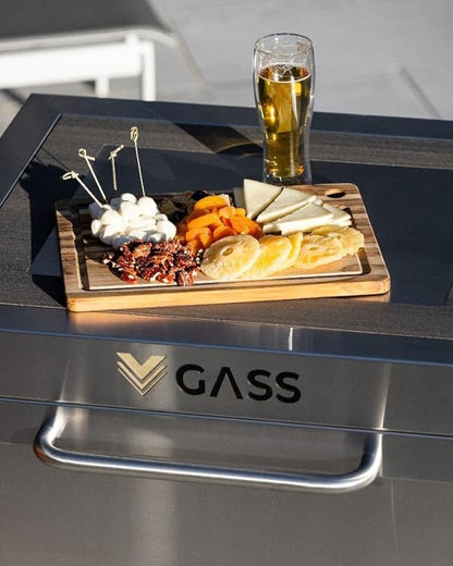 Package: Grill Accessory Storage System, Mobile Prep Station & Serving Cart | Fits Accessories Up to 24" | Wildly Configurable | Works with All Grills and Accessories. (Brazilian Walnut)