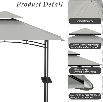 5x8Ft Grill Gazebo Replacement Top - Image 4