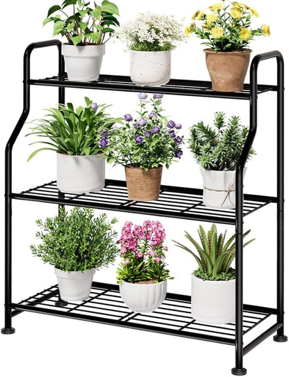 Kitsure 3-Tier Plant Stand Indoor & Outdoor, or Garden, Plant Shelves by Kitsure