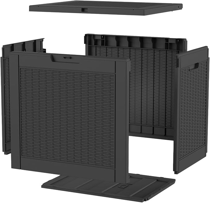 ROJIK 39 Gallon Resin Deck Box, Lockable Waterproof Weatherproof Outdoor - Image 6