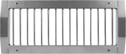Repa Market 13" x 5" Inch Air Exhaust Grille for Round Ducts - Adjustable Louvre Blade - Galvanized Air Supply Vent Cover - Side Fit Round Surface Canal Ducting from 9.84" to 35.43" Inches