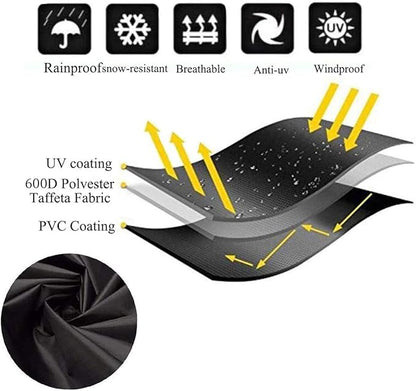 18 inch Grill Cover for Round Grill Cover Waterproof 600D Heavy Duty Outdoor Canvas BBQ Grill Cover Dome Smoker Cover