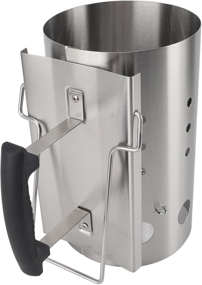 Efficient Charcoal Starter, Stainless Steel Portable Chimney Starter for Barbecue, Camping, Picnic with Lightweight Design