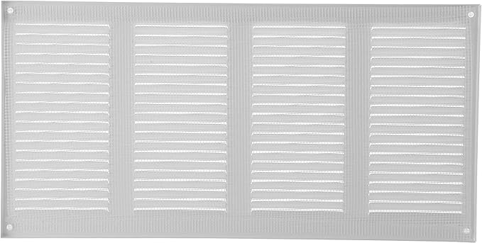 Vent Systems 16" x 8" Inch White Metal Air Vent Cover - 3 Pack - Louvered Wall Grille with Built-in Mesh Screen - Durable HVAC Duct Cover for Exhaust and Supply in Home, Garage - Indoor & Outdoor Use