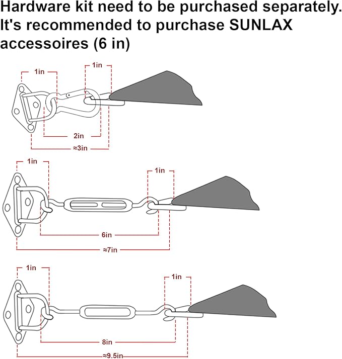 Sun Shade Sail 10' x 10' x 10' Brown Triangle Shade Cover | Outdoor sun shade - Image 3