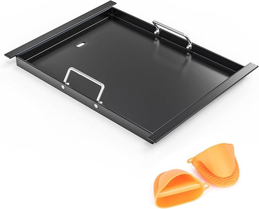 16517 Half Size Griddle Insert for Bull 30" 4 Burner Grill Angus 47628 47629 Outlaw 26038 26039,Bull Premium Grill 18248 18249,Non-stick Carbon Steel Flat Top Cooking Plate Replacement for Bull 65073