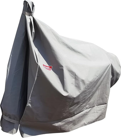 Heavy Duty Grill Cover for Charcoal Offset Smoker Cover, Fade and UV Resistant, Fits Char-Broil, Dyna-Glo, Royal Gourmet, Char-Griller and More Grey