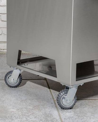 Package: Grill Accessory Storage System, Mobile Prep Station & Serving Cart | Fits Accessories Up to 24" | Wildly Configurable | Works with All Grills and Accessories. (Brazilian Walnut)