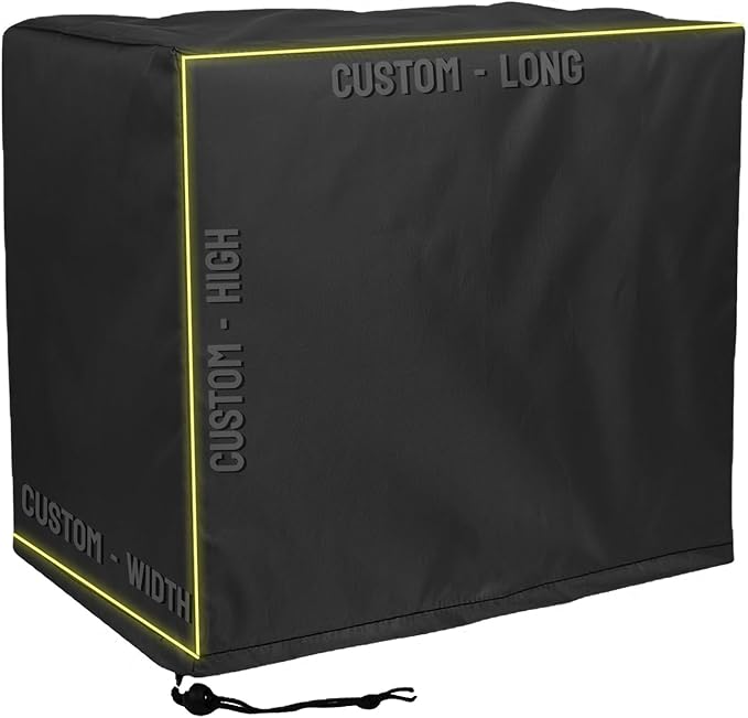 Custom Size Dust Covers for Various Equipment, Furniture, Appliances, Tools (Black, 160*160*160in, Oxford Cloth, Waterproof)