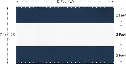 Covers & all Outdoor Clear Panel Curtain, 12 oz Vinyl Outdor Curtains for Patio, Waterproof & Weather Resistant Tarp with Brass Grommets for Pergola, Porch, Gazebos, Balcony (7’ H x 12’ W Feet, Blue)
