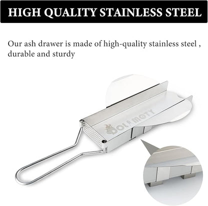 Upgrade Ash Drawer Accessories for Big Green Egg Large (Version After 2022)-BGE Replacement Parts Ash Clean Tool-Stainless Steel
