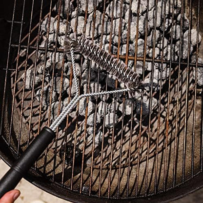 Chef Craft Select BBQ Grill Brush, 18 Inch, Stainless Steel/Black - Image 4