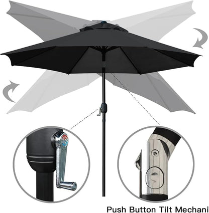 Sunnyglade 9' Patio Umbrella Outdoor Table Umbrella - Image 3