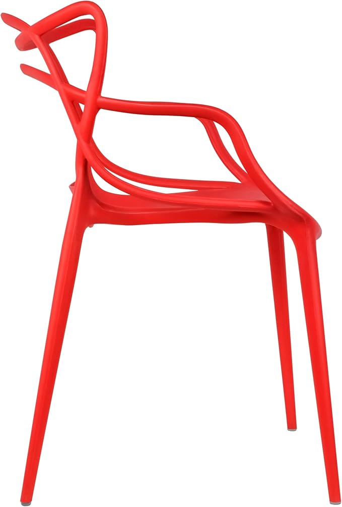 2xhome Modern Dining Chair | Stackable Indoor or Outdoor Entangled Side Chair | - Image 9