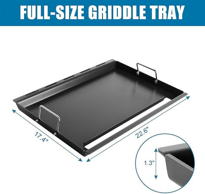 6787 Full-Size Griddle Inserts with Handles for Weber Spirit I & II 300 Series Grills Nonstick Flat Top Griddle for Weber Spirit E-310 E-320 S-310 S-320 Spirit II E-310 S-310 E-320 S-320 Series