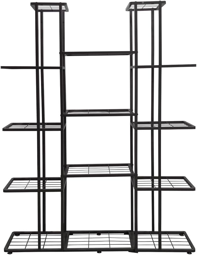 5 Tier 14 Potted Charcoal Grey Metal Large Plant Stand Indoor Outdoor Flower by MTBGarden
