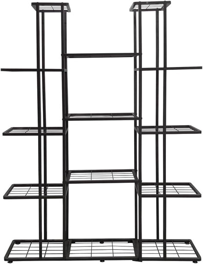 5 Tier 14 Potted Charcoal Grey Metal Large Plant Stand Indoor Outdoor Flower by MTBGarden