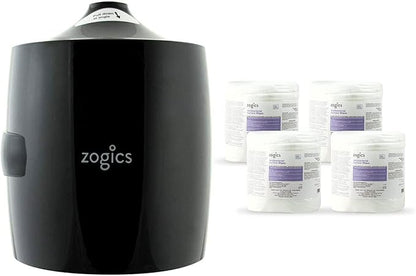 Zogics Antimicrobial Wipes and Wall Mounted Dispenser – No-Touch Wipes Dispenser, Mounts Easily to Wall for Quick Access to Disinfecting Wet Wipes