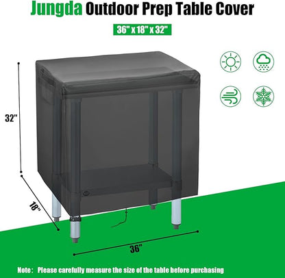 Outdoor Prep Table Cover,36 inch Waterproof Outdoor Grill Cart Cover Pizza Oven Table Covers - 36 x 18 x 32 Inch