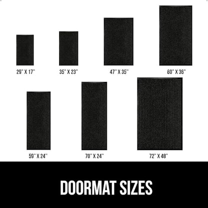 GORILLA GRIP Waterproof Traffic Guard Door Mat, 60x36, Heavy Duty Entryway Mats, Strong Rubber Back Commercial Utility Rugs for Office Hallway, Garage Floor and Home, Low Profile Carpet Runner, Black