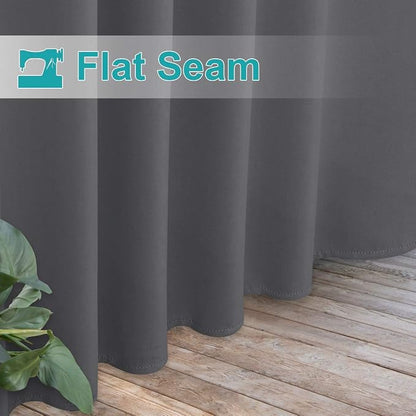 NICETOWN 2 Panels=104" Width Patio Curtains Outdoor Waterproof Extra Long 108" - Image 7