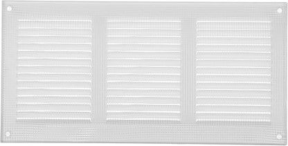 Repa Market 2-Pack 12x6 Inch Air Vent Cover/White Galvanized Steel Louvered Grill Cover with Mesh Screen/Wall or Ceiling Vent/Durable Flush Mount HVAC Register for Indoor and Outdoor Ventilation