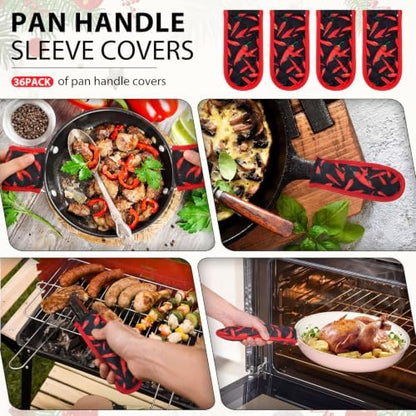 Dandat 36 Pcs Cast Iron Pan Handle Holder Silicone - Image 5