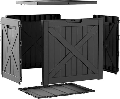 ROJIK 34 Gal Deck Box Waterproof, Resin Outdoor Storage - Image 7