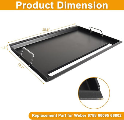 6788 Griddle Insert for Weber Genesis II 300 Series Gas Grill Non-Stick Full Size Cooking Plate Replacement Part for Weber GS4 Genesis II E310 E315 E325 E330 E335 S310 S335 Genesis II LX 340